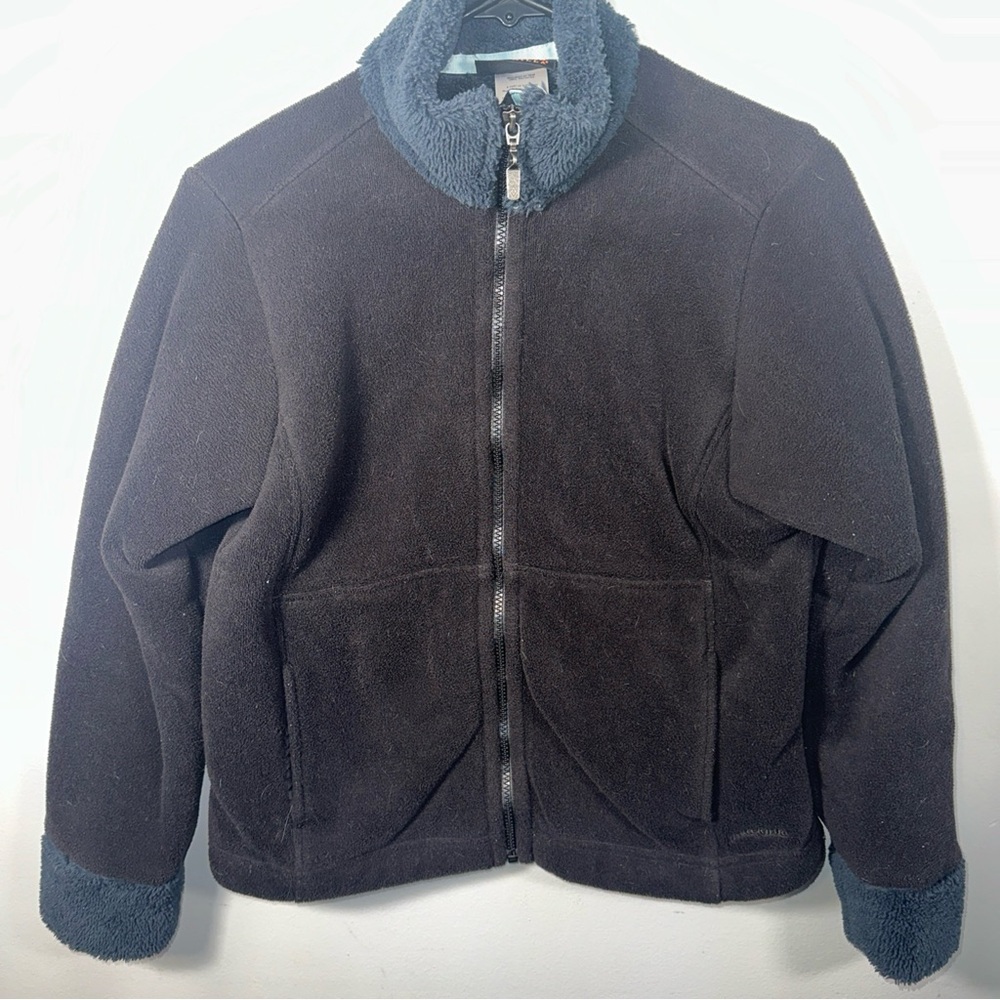 Patagonia Synchilla Fleece Jacket Full Zip Up Black Pockets Womens Size S
